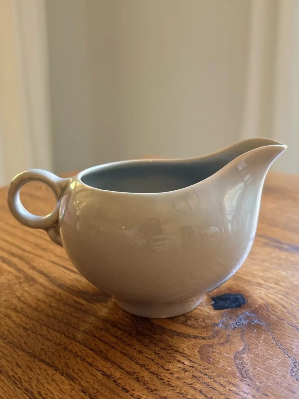 Vintage Dove Gray Ballerina Universal Potteries Creamer with Handle